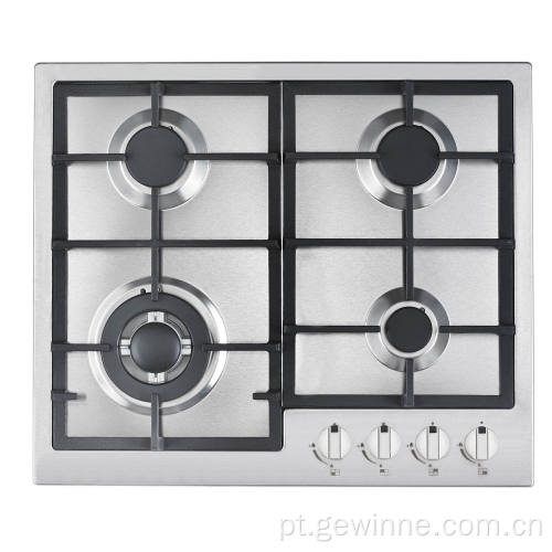 Fogão 60cm cooktop a gás embutido em 4 queimadores